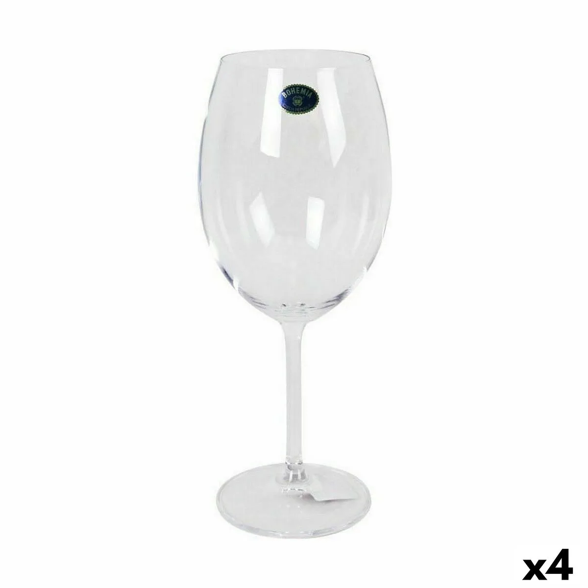 SET DE COPAS DE VINO BOHEMIA CRYSTAL CLARA 580 ML VINO 6 PIEZAS (4 UNIDADES)