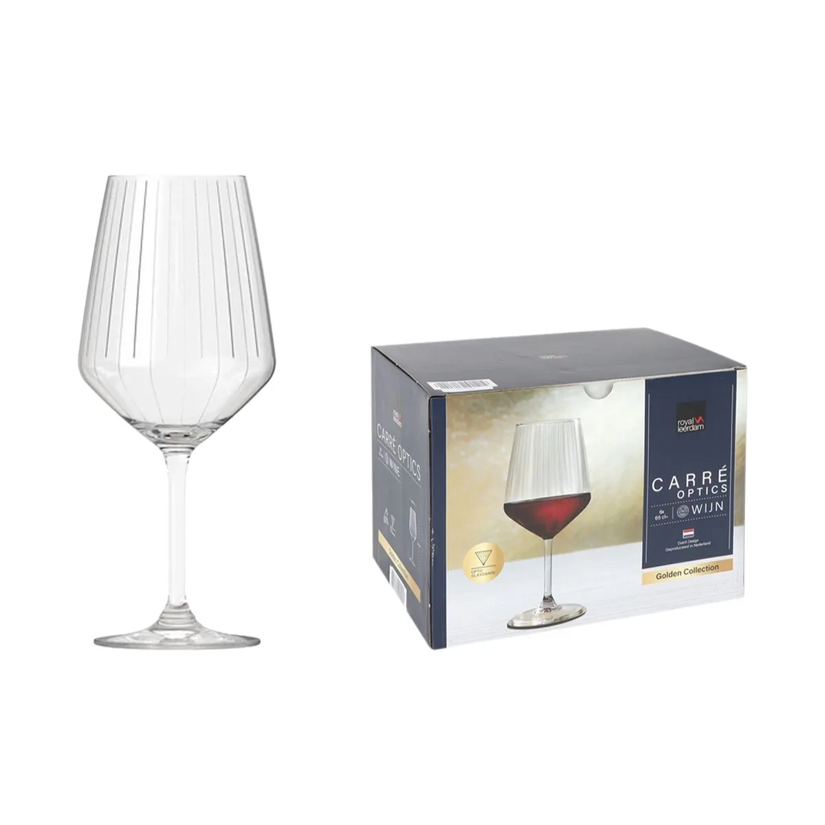 SET DE COPAS DE VINO INDE CARRE OPTICS Ø 9,8 X 22,2 CM 650 ML 6 PIEZAS