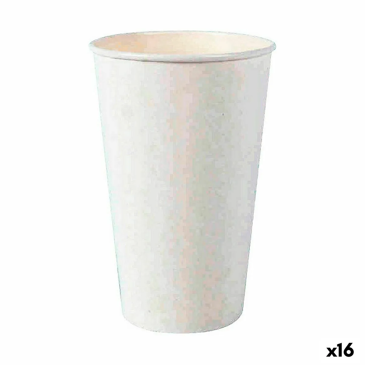 SET DE VASOS ALGON DESECHABLES CARTÓN BLANCO 15 PIEZAS 450 ML (16 UNIDADES)