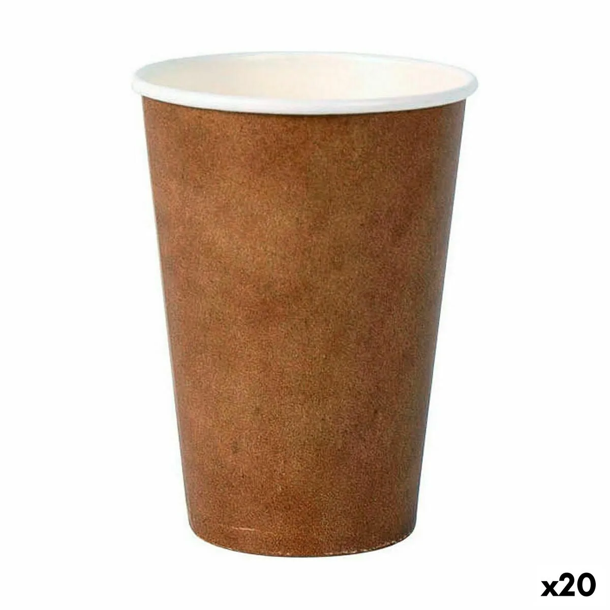 SET DE VASOS ALGON DESECHABLES CARTÓN PAPEL KRAFT 20 PIEZAS 220 ML (20 UNIDADES)