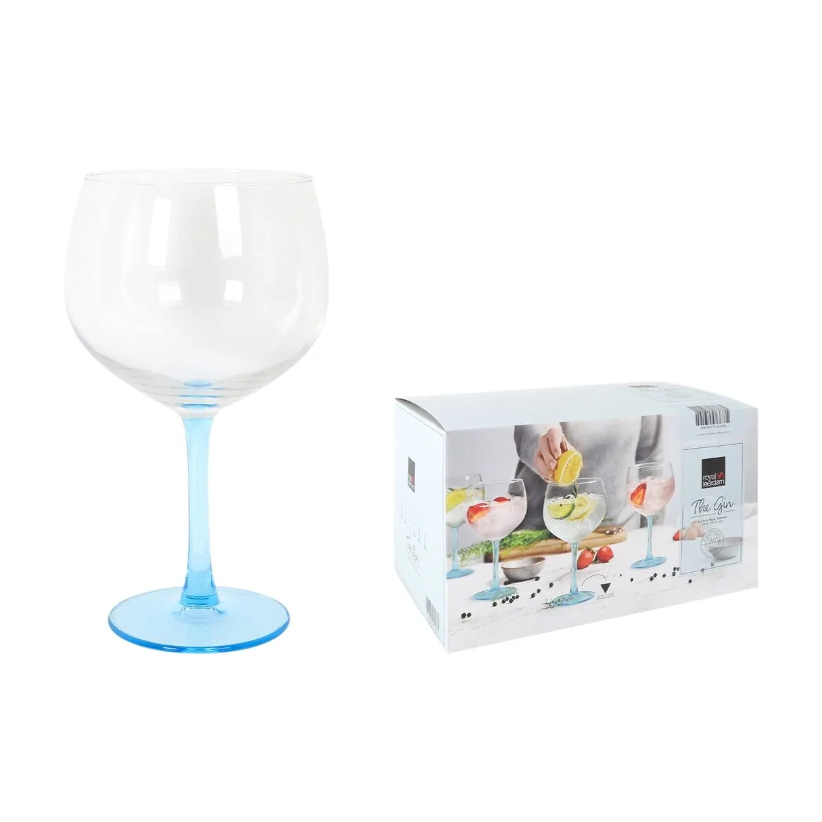SET DE COPAS PARA GIN TONIC INDE AZUL 650 ML 9 X 11 X 19 CM