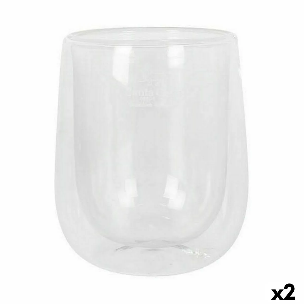 SET DE VASOS SANTA CLARA TÉRMICO VIDRIO DE BOROSILICATO 2 PIEZAS (2 UNIDADES)