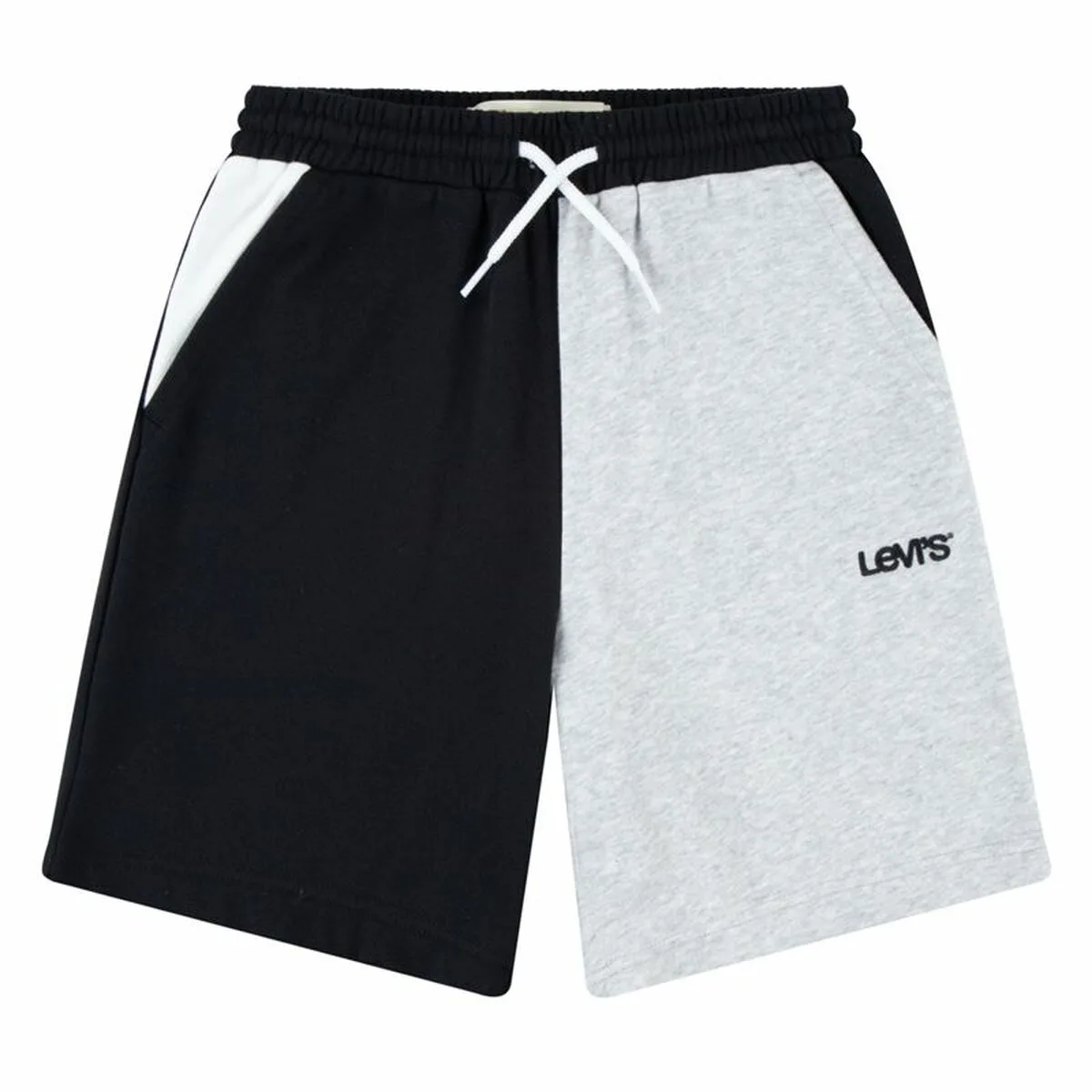 PANTALONES CORTOS DEPORTIVOS PARA NIÑOS LEVI'S FRENCH TERR 63396 BICOLOR NEGRO