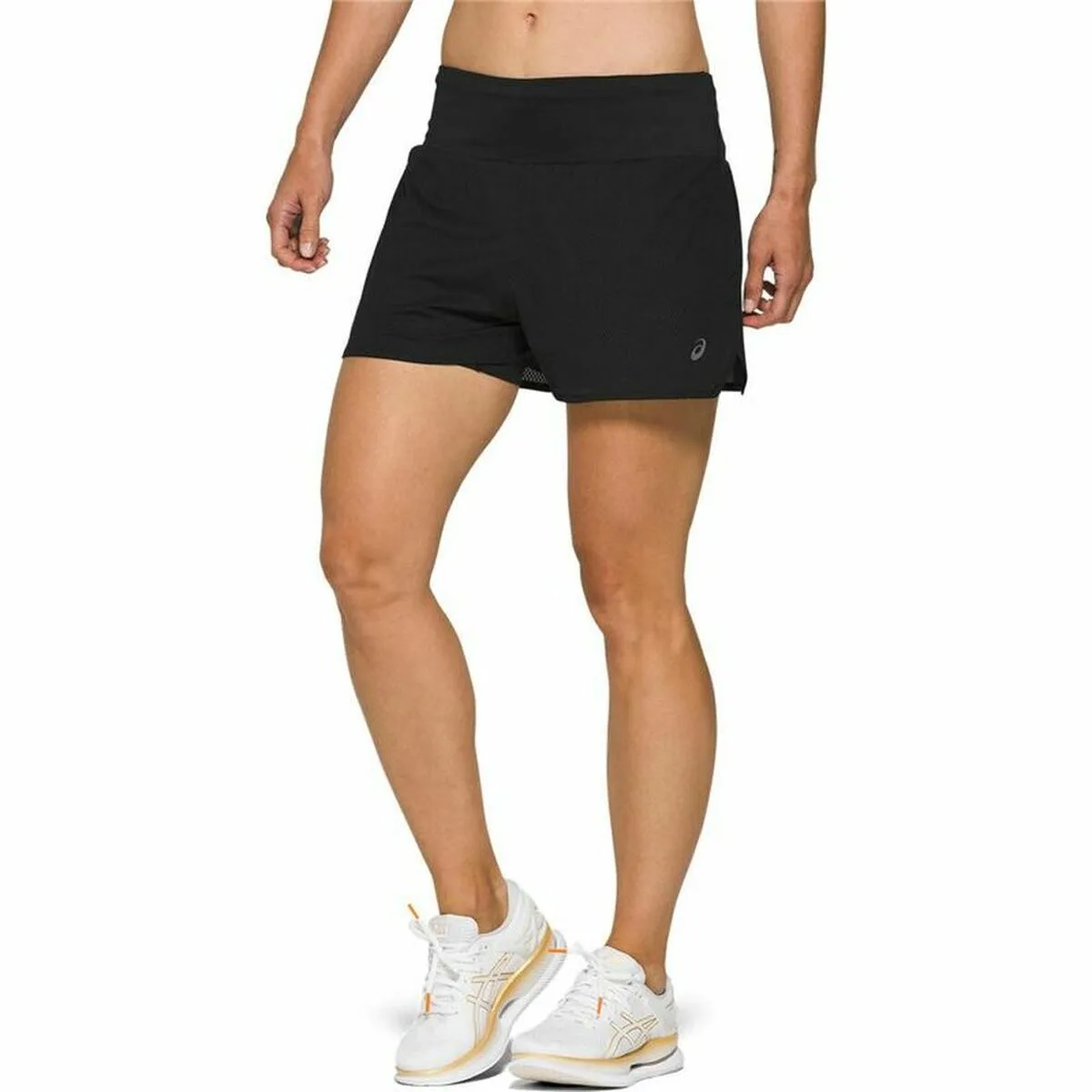 PANTALONES CORTOS DEPORTIVOS PARA MUJER ASICS VENTILATE 2-N-1 NEGRO
