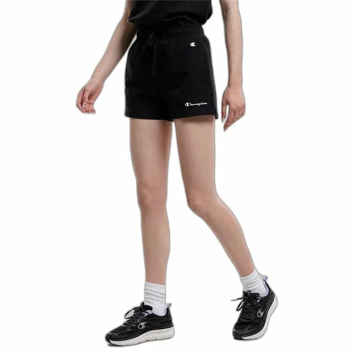 PANTALONES CORTOS DEPORTIVOS PARA MUJER CHAMPION SHORTS NEGRO