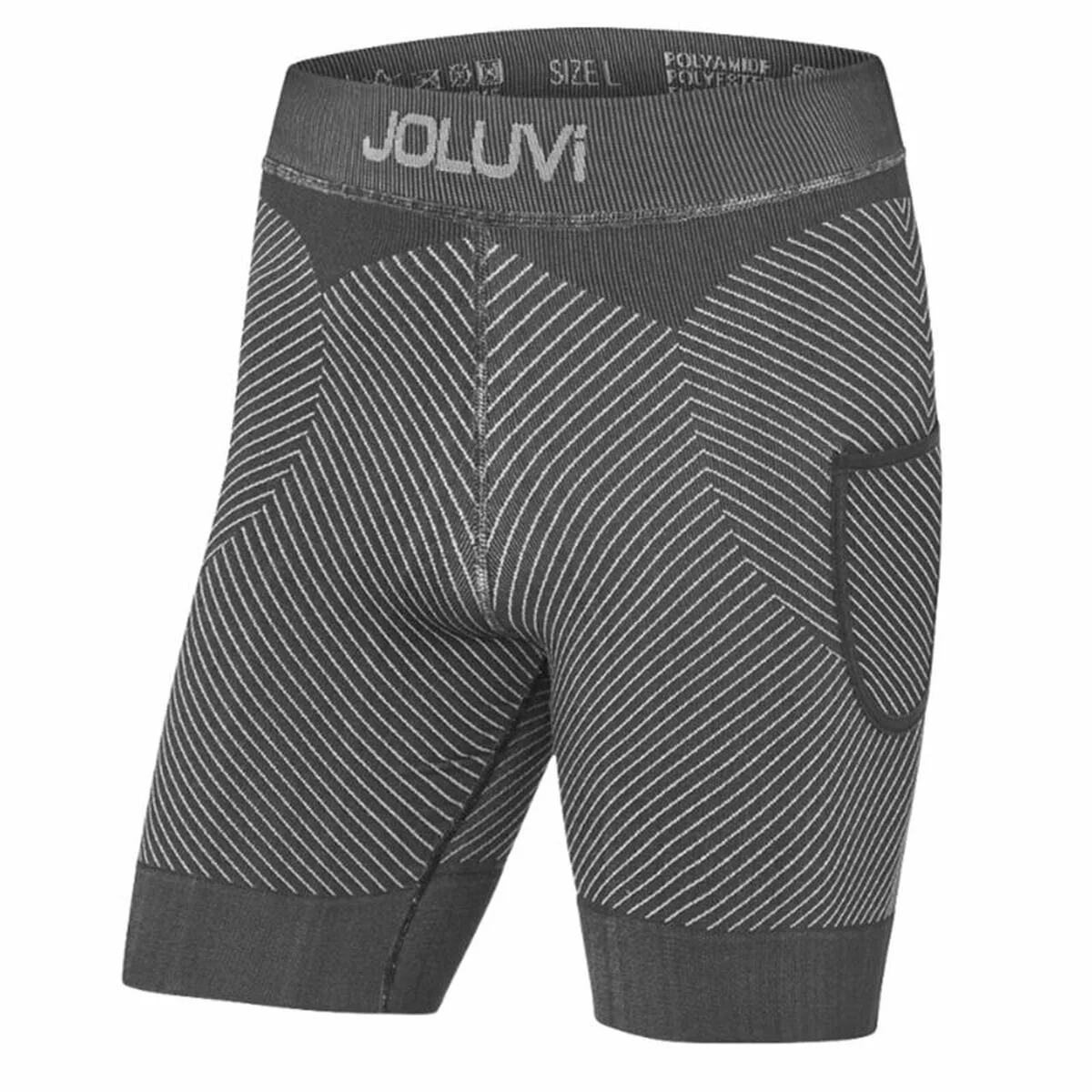 PANTALONES CORTOS DEPORTIVOS PARA MUJER JOLUVI TRAIL TECH NEGRO RUNNING