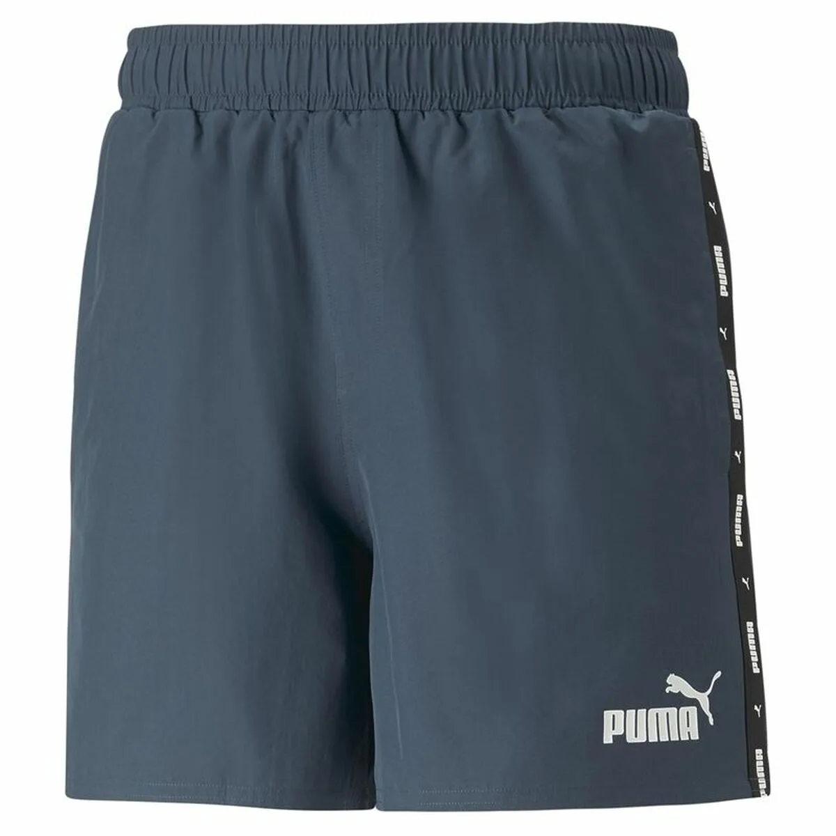 PANTALONES CORTOS DEPORTIVOS PARA HOMBRE PUMA ESS+ TAPE GRIS OSCURO AZUL OSCURO