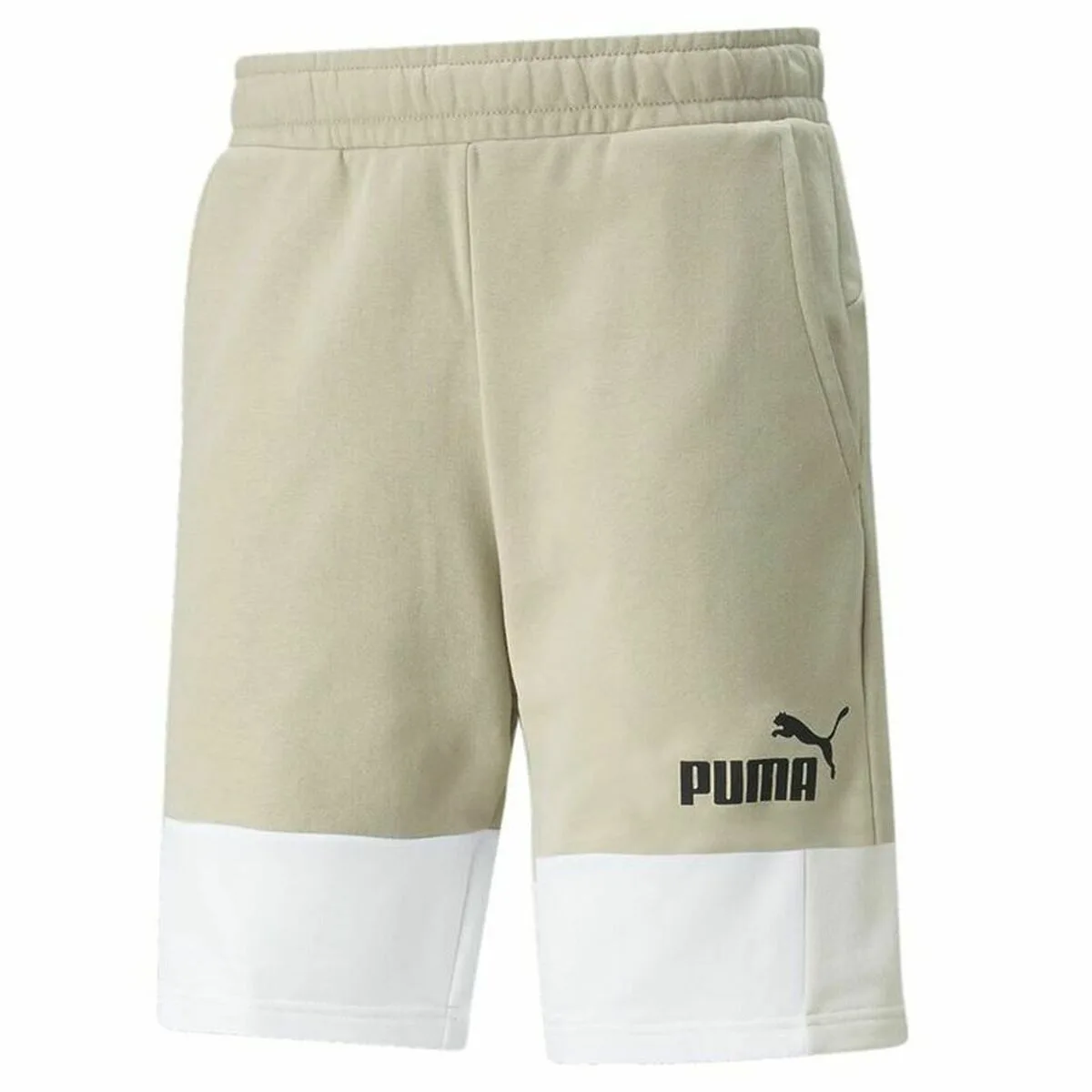 PANTALONES CORTOS DEPORTIVOS PARA HOMBRE PUMA ESSENTIAL+ BLOCK BEIGE