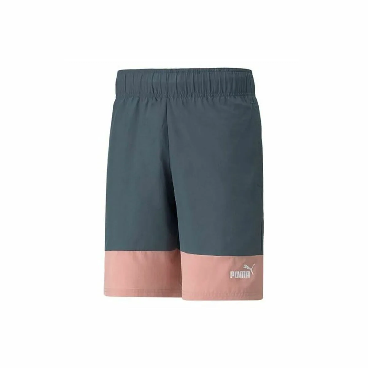 PANTALONES CORTOS DEPORTIVOS PARA HOMBRE PUMA POWER COLORBLOCK GRIS OSCURO