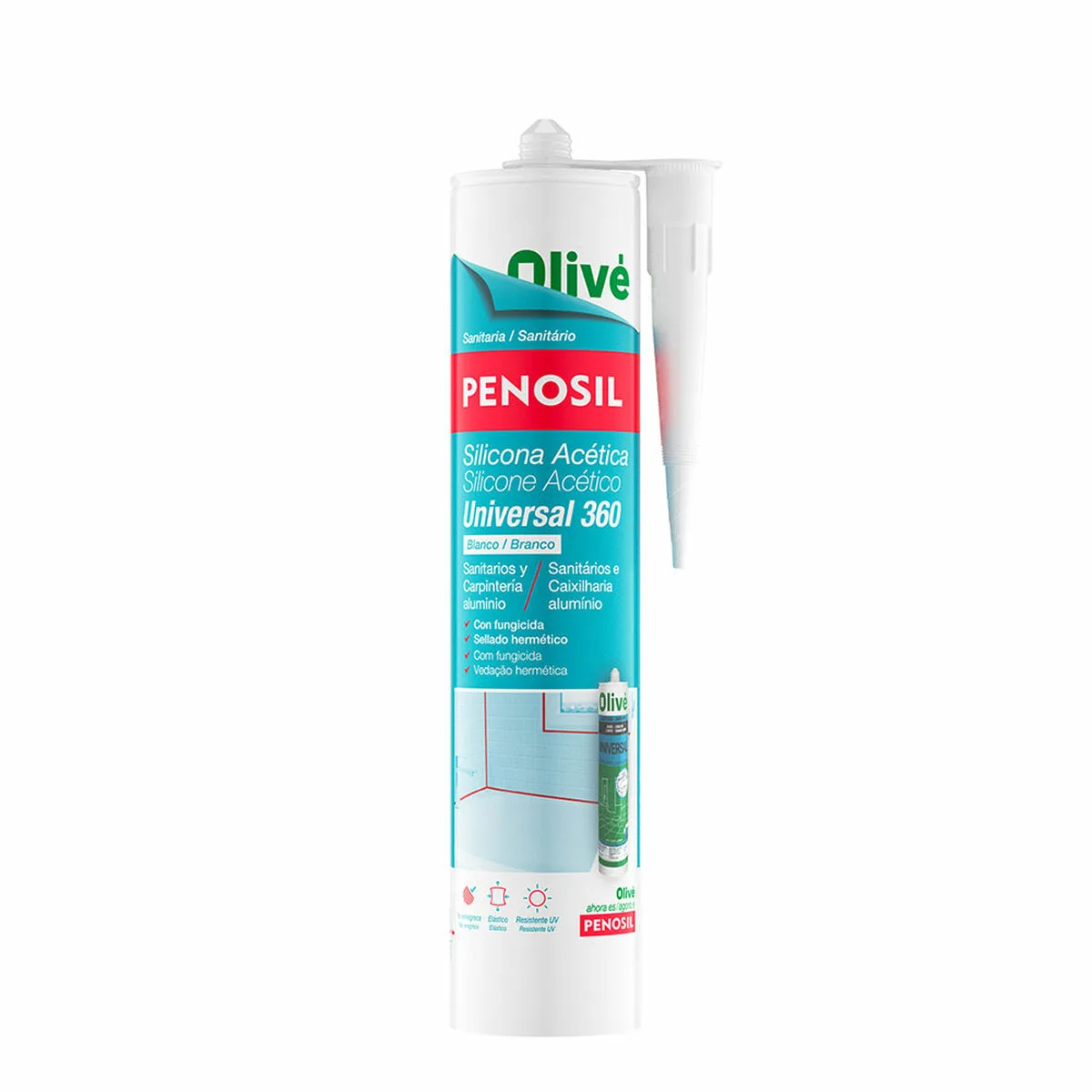 SILICONA ACÉTICA PENOSIL BLANCO 280 ML BAÑOS