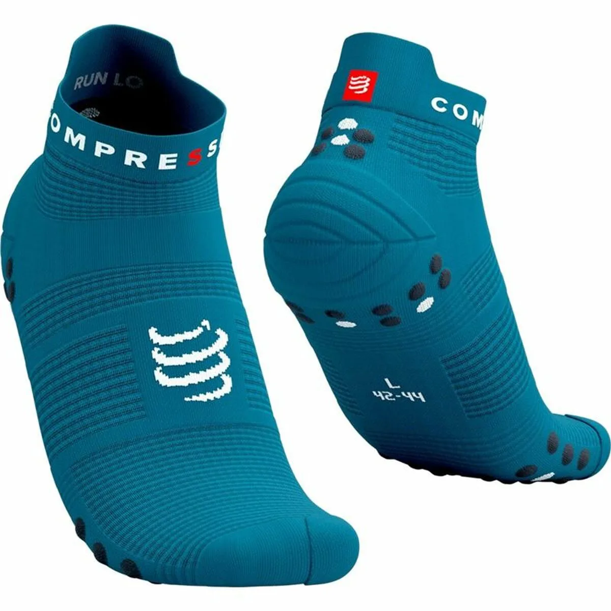 CALCETINES TOBILLEROS DEPORTIVOS  V4.0  COMPRESSPORT PRO RACING AZUL