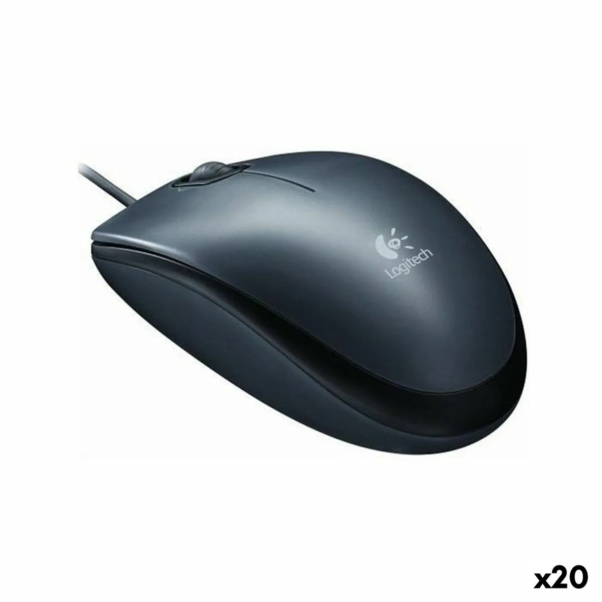 RATÓN LOGITECH M90 NEGRO GRIS (20 UNIDADES)