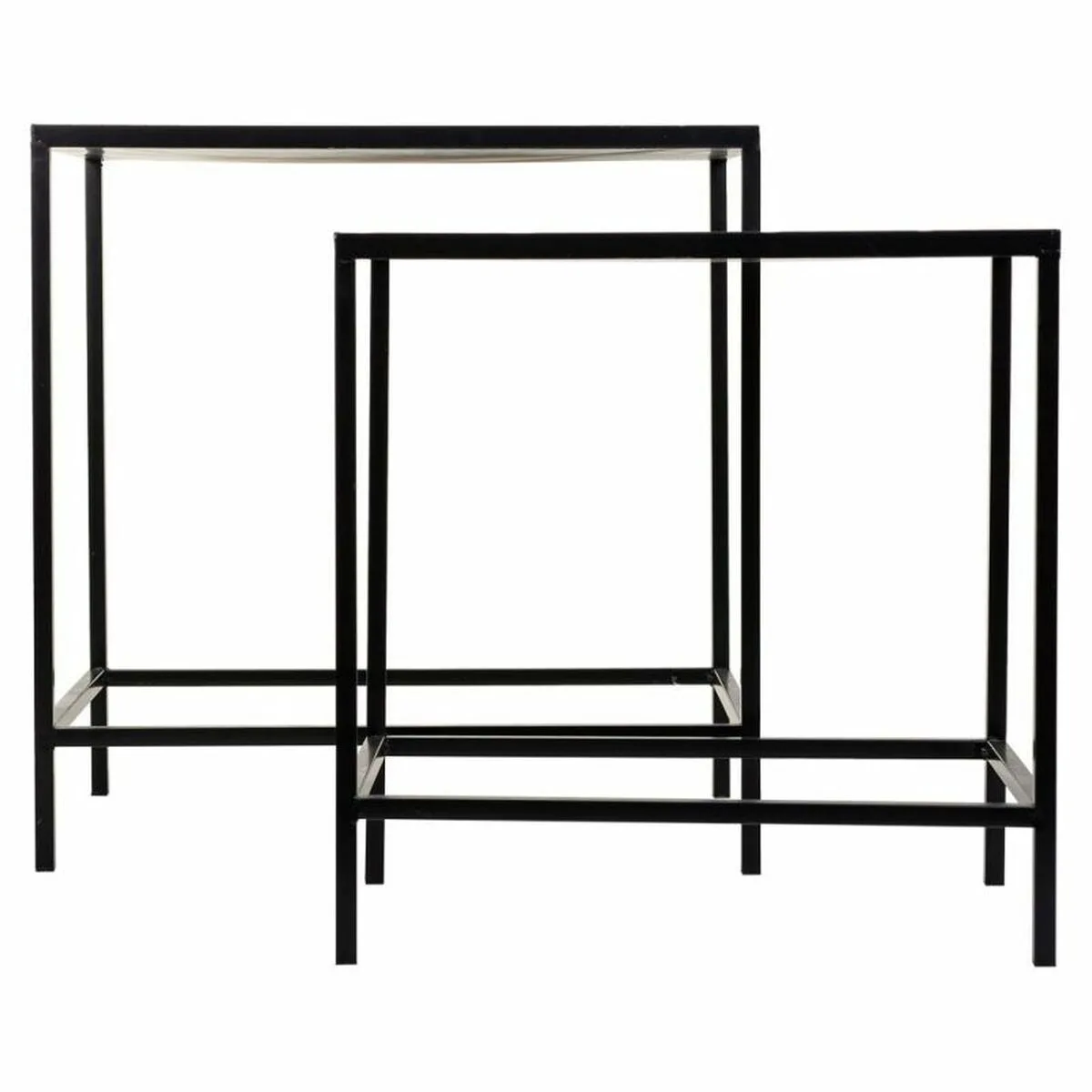 SOPORTE PARA MACETA ALEXANDRA HOUSE LIVING NEGRO HIERRO AZULEJO 37 X 51 X 50 CM 2 PIEZAS