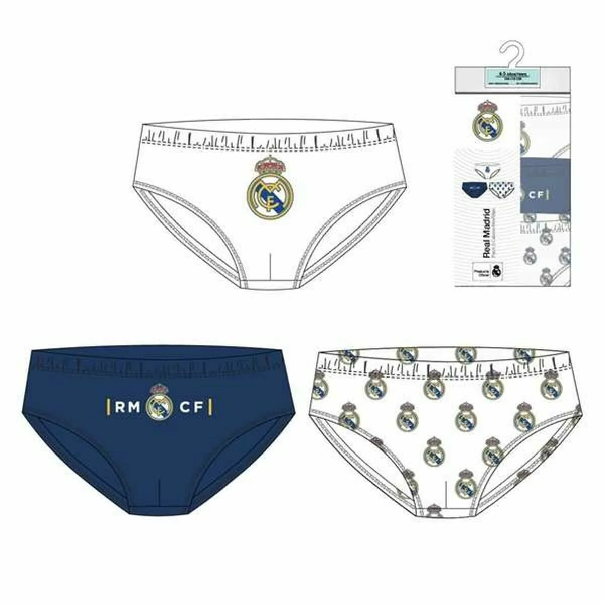 CALZONCILLOS CLÁSICOS REAL MADRID C.F. MULTICOLOR