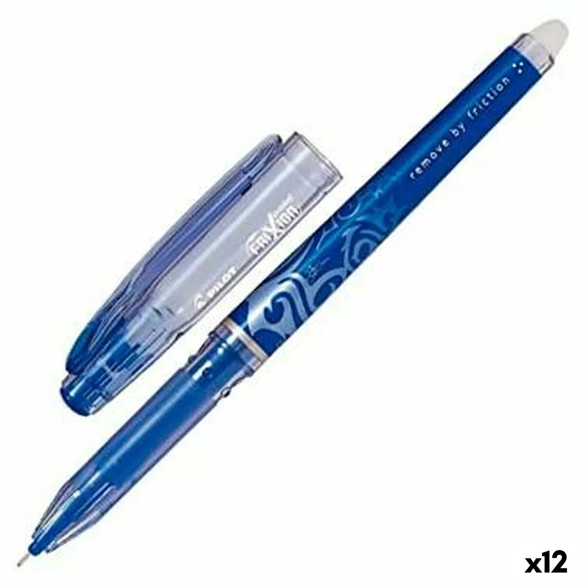 BOLIGRAFO DE TINTA LÍQUIDA PILOT FRIXION POINT TINTA BORRABLE AZUL (12 UNIDADES)