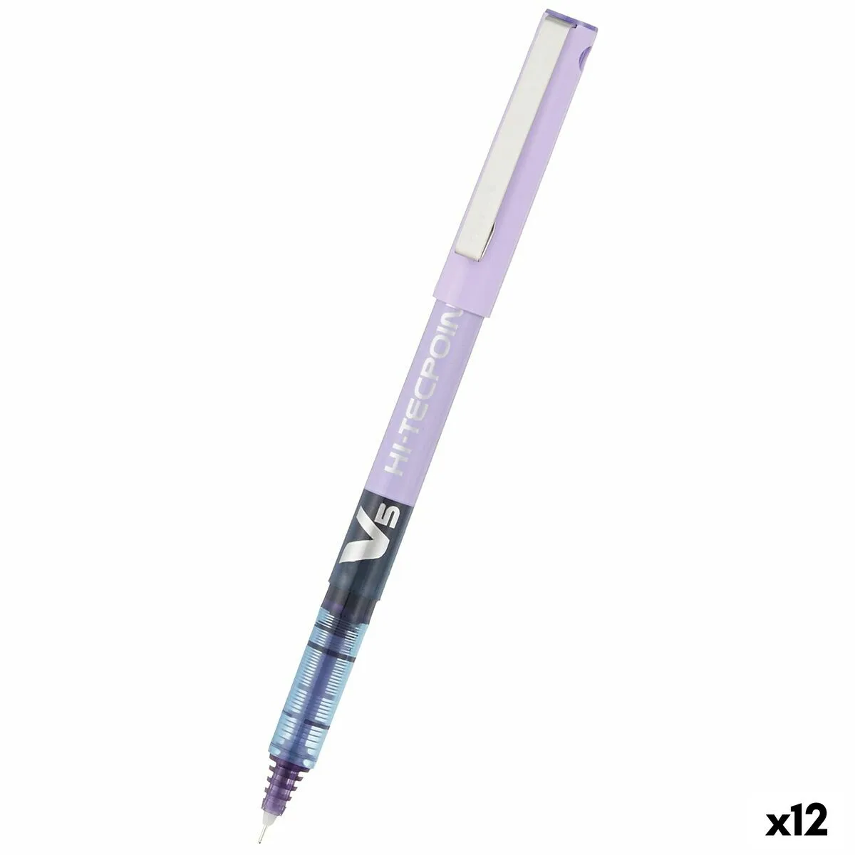 BOLIGRAFO DE TINTA LÍQUIDA PILOT V-5 HI-TECPOINT VIOLETA 0,3 MM (12 UNIDADES)