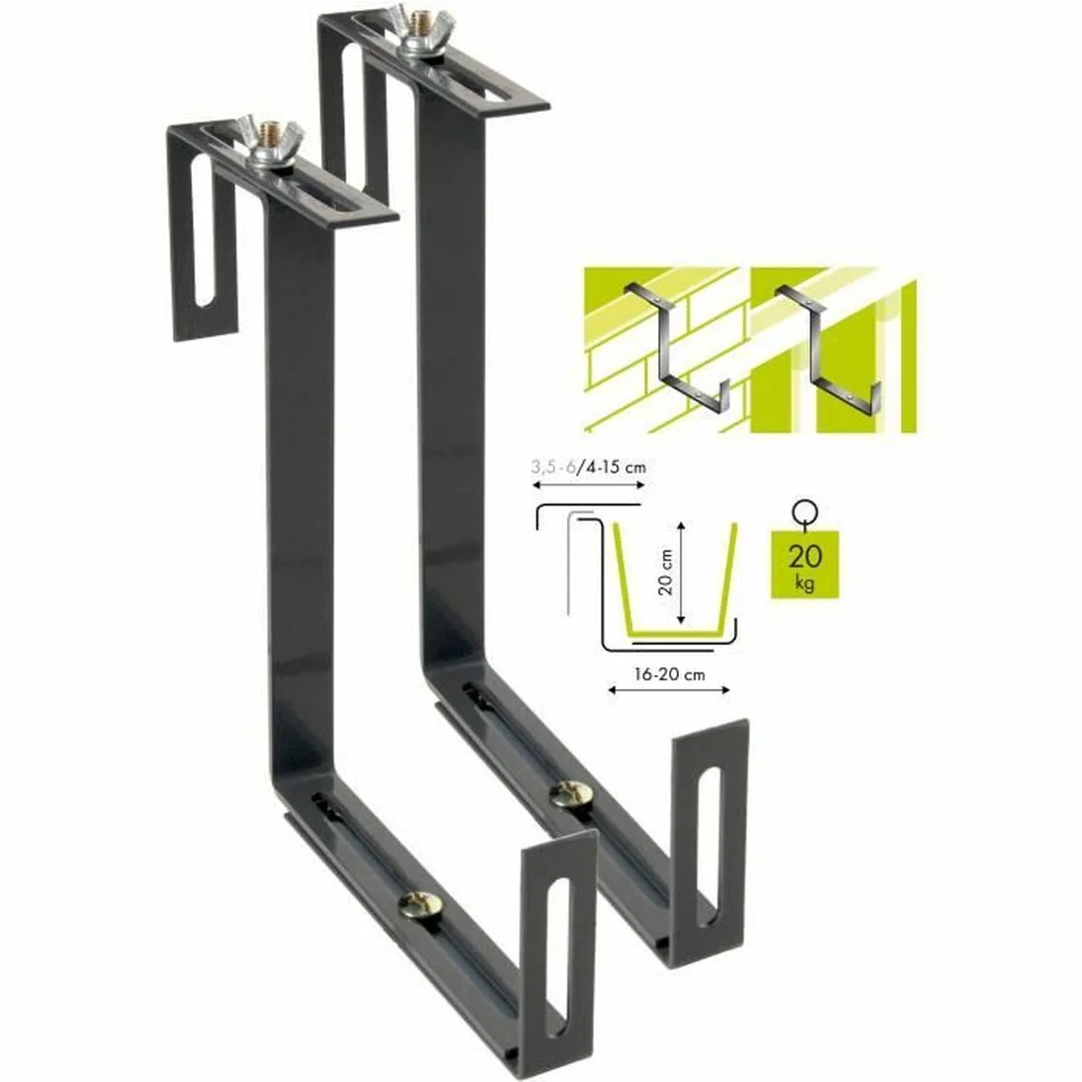SOPORTE PARA COLGAR JARDINERA GARDEN ID BALCONY HOOK