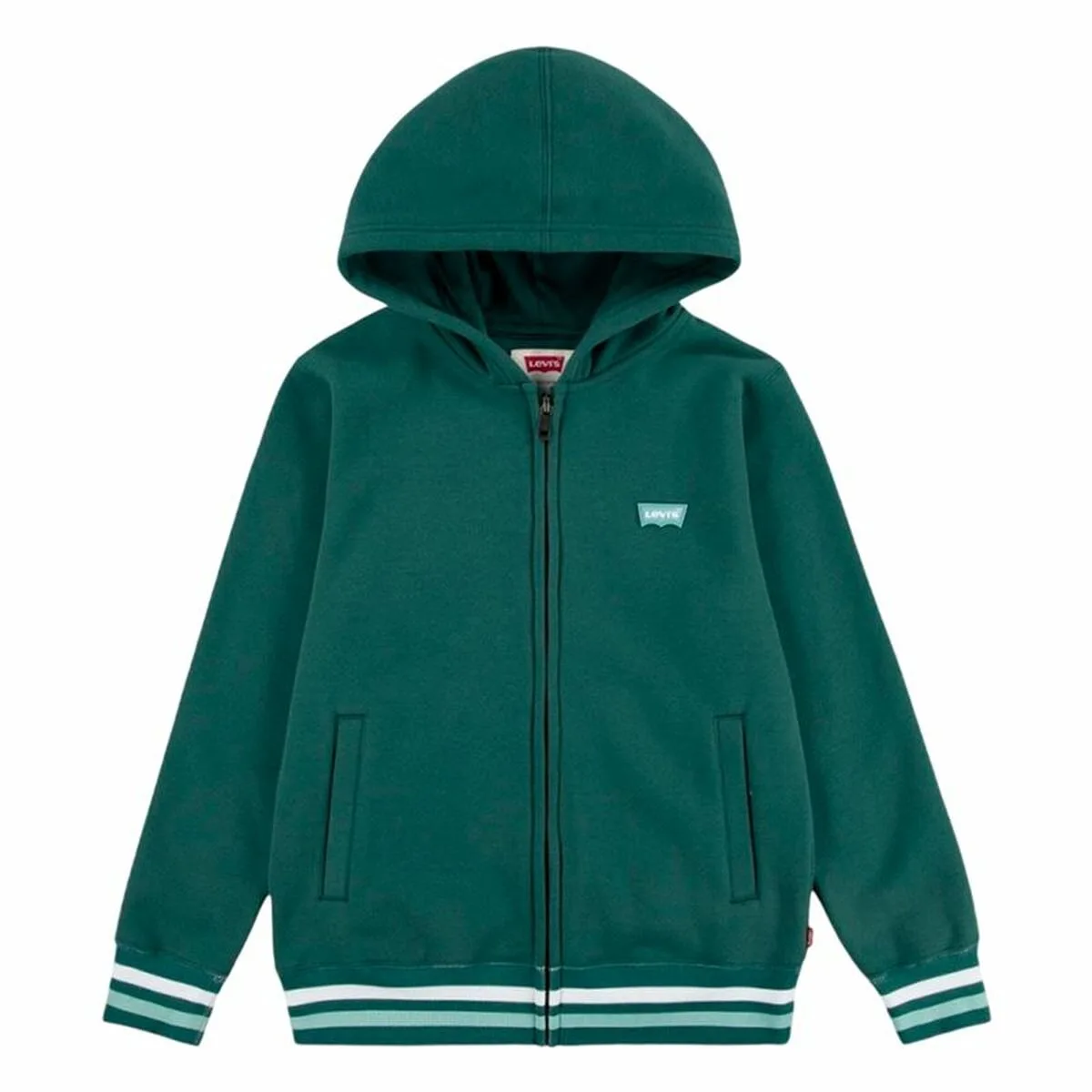 SUDADERA CON CAPUCHA NIÑO LEVI'S LVB VARSITY OLIVA