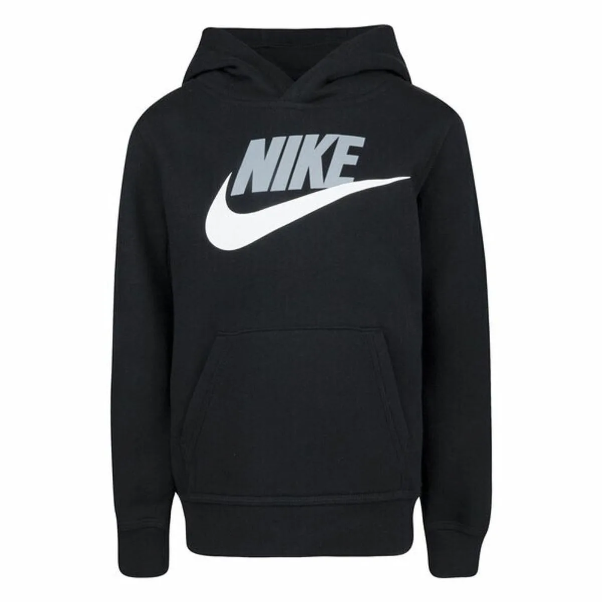 SUDADERA CON CAPUCHA NIÑO NIKE CLUB HBR NEGRO