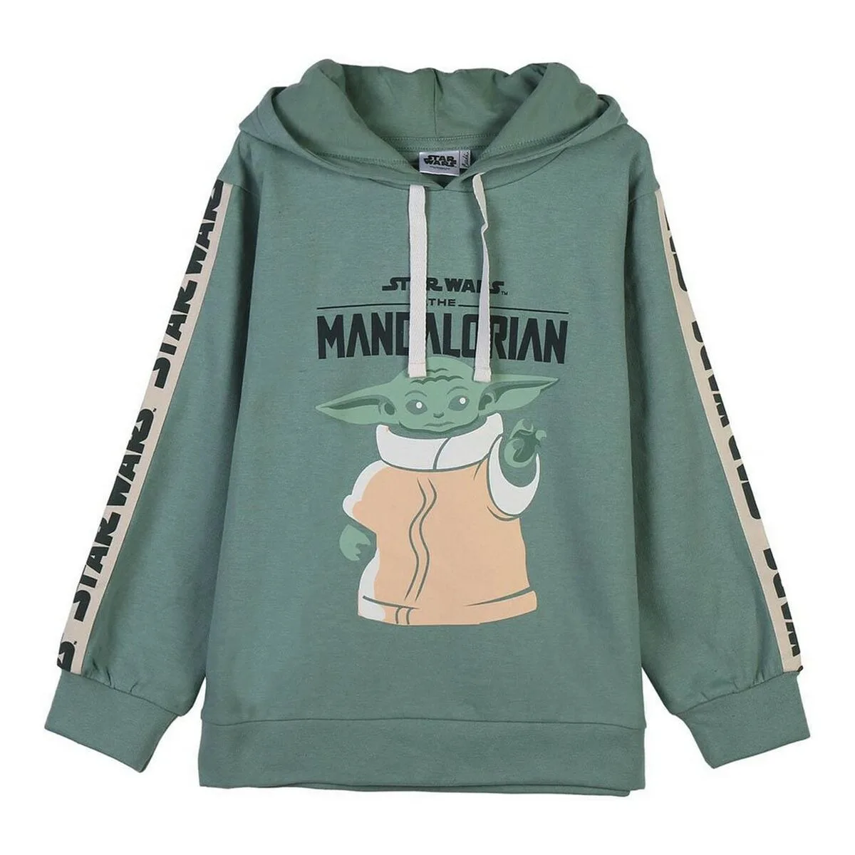 SUDADERA CON CAPUCHA NIÑO THE MANDALORIAN VERDE