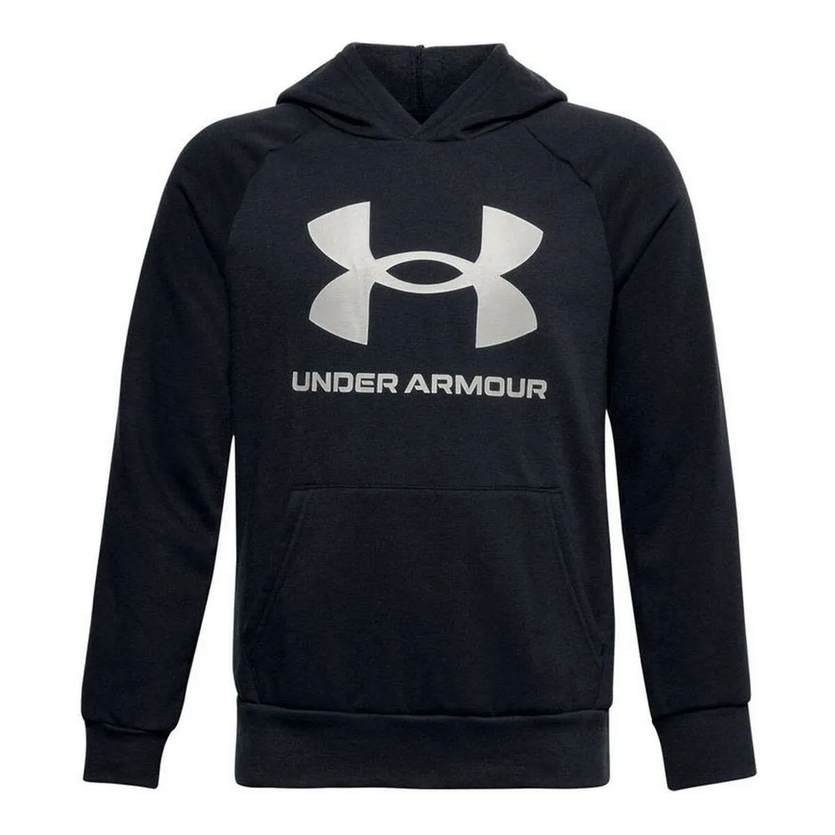 SUDADERA CON CAPUCHA NIÑO UNDER ARMOUR FLEECE RIVAL BIG LOGO NEGRO