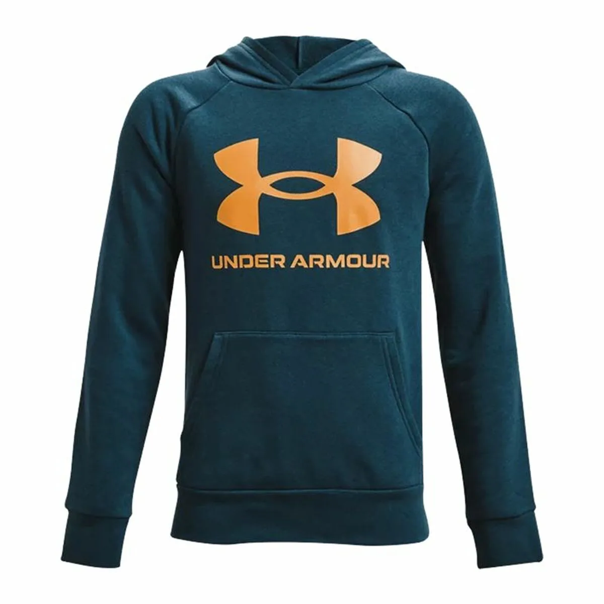 SUDADERA CON CAPUCHA NIÑO UNDER ARMOUR RIVAL FLEECE HOODIE CIAN