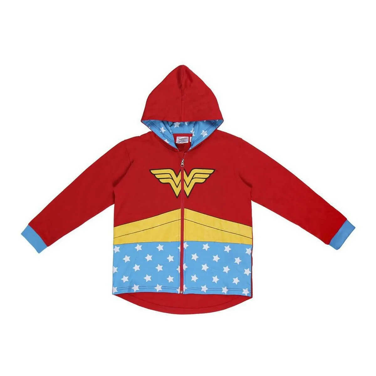 SUDADERA CON CAPUCHA NIÑO WONDER WOMAN ROJO