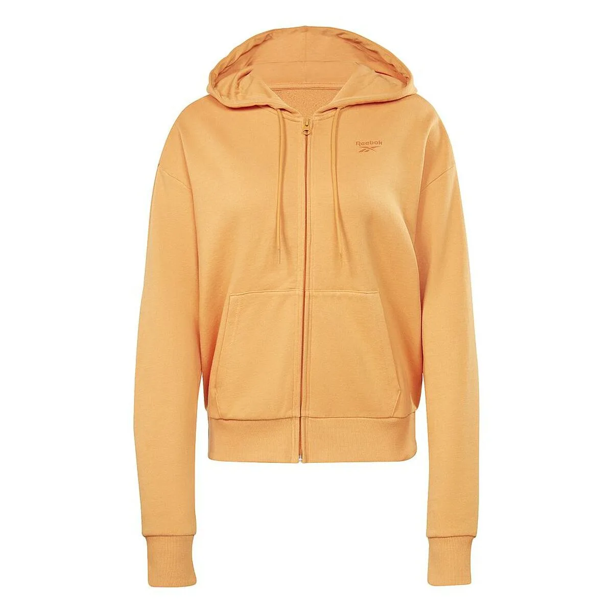 SUDADERA CON CAPUCHA Y CREMALLERA MUJER REEBOK  RI SL FRENCH TERRY H54756  NARANJA