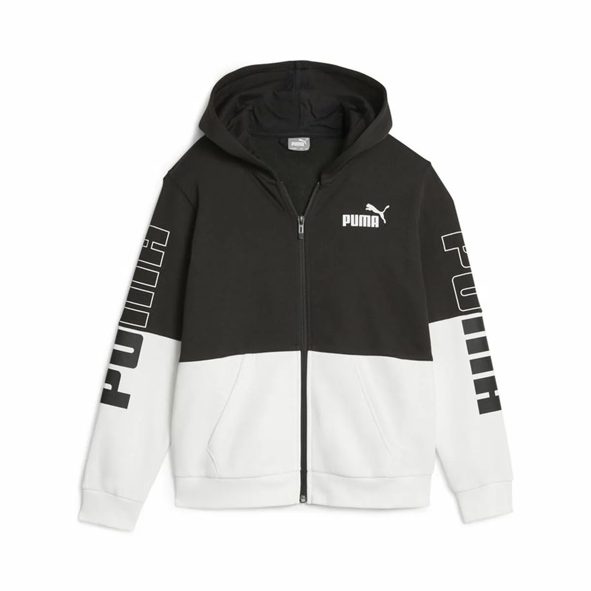 SUDADERA CON CAPUCHA Y CREMALLERA UNISEX PUMA NEGRO