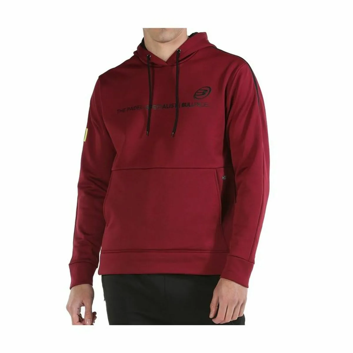 SUDADERA CON CAPUCHA MUJER BULLPADEL LIPIS ROJO OSCURO