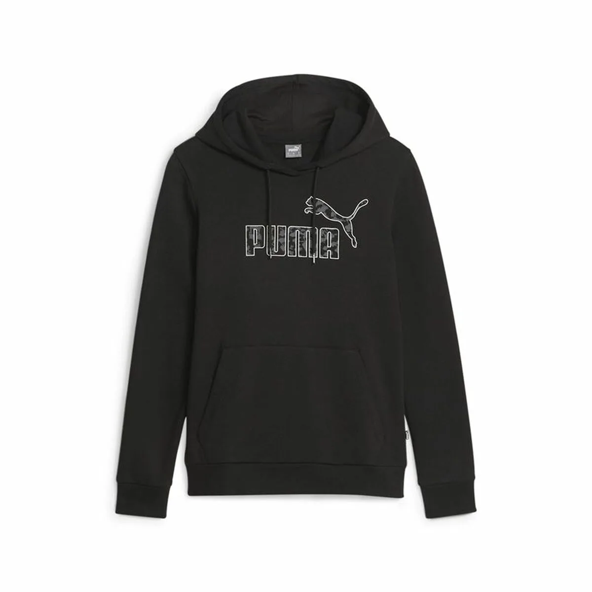 SUDADERA CON CAPUCHA MUJER PUMA ESS+ ANIMAL NEGRO