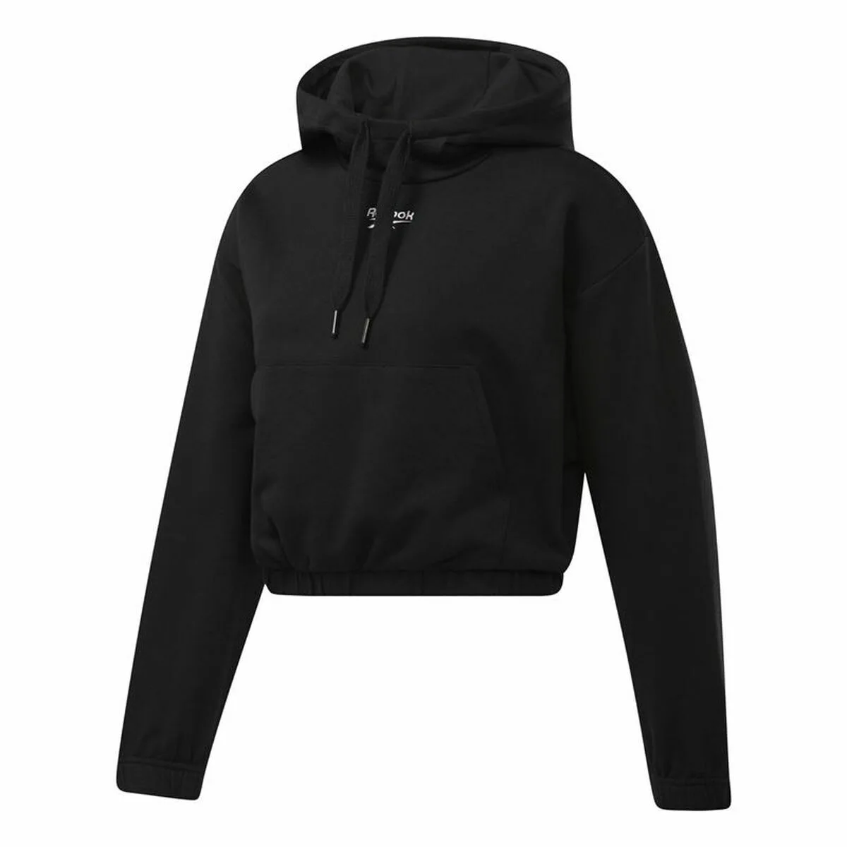 SUDADERA CON CAPUCHA MUJER REEBOK SPORTSWEAR CROPPED NEGRO