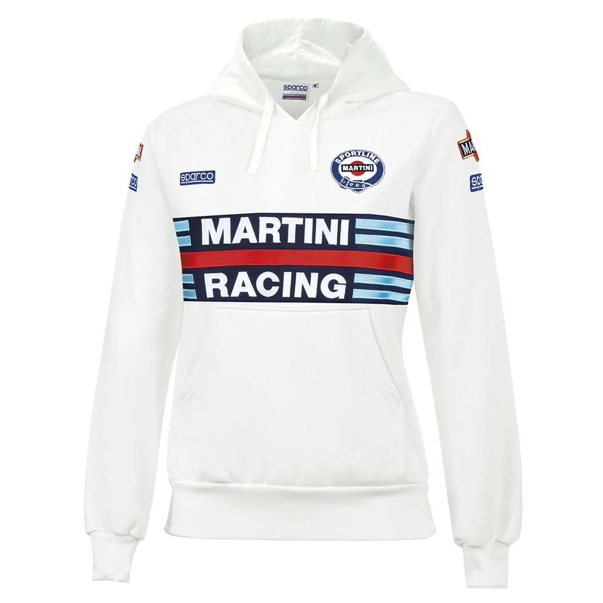SUDADERA CON CAPUCHA MUJER SPARCO MARTINI RACING BLANCO
