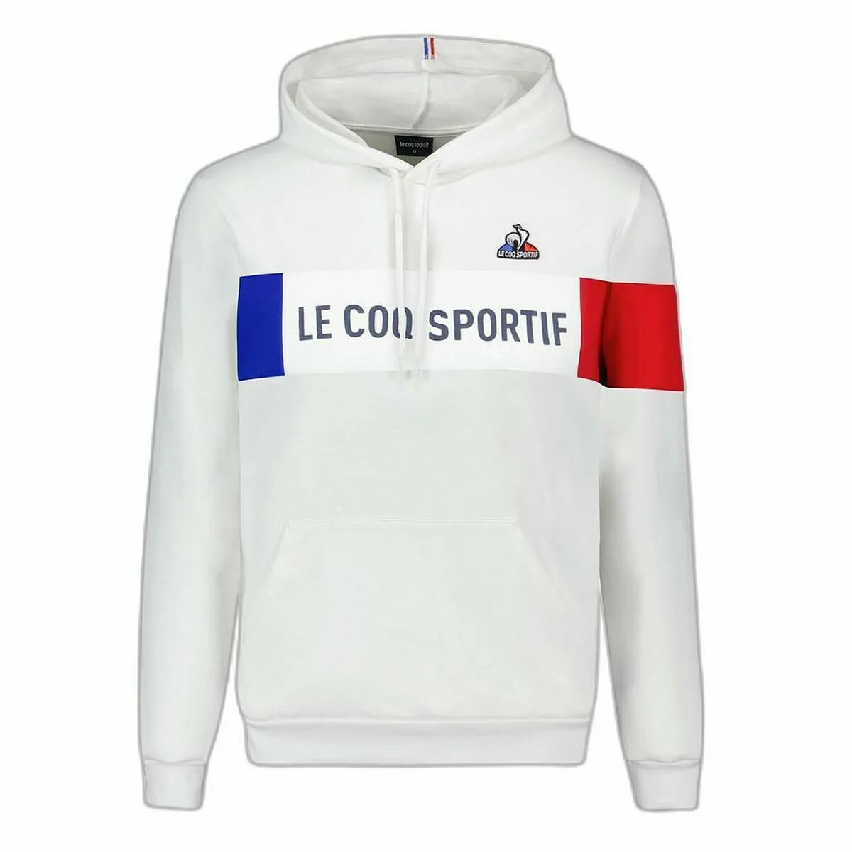 SUDADERA CON CAPUCHA HOMBRE LE COQ SPORTIF TRI HOODY NEW OPTICAL 2310015  BLANCO
