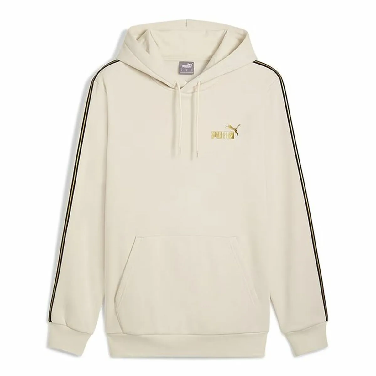 SUDADERA CON CAPUCHA HOMBRE PUMA ESS TAPE MINIMAL GOLD FL BEIGE