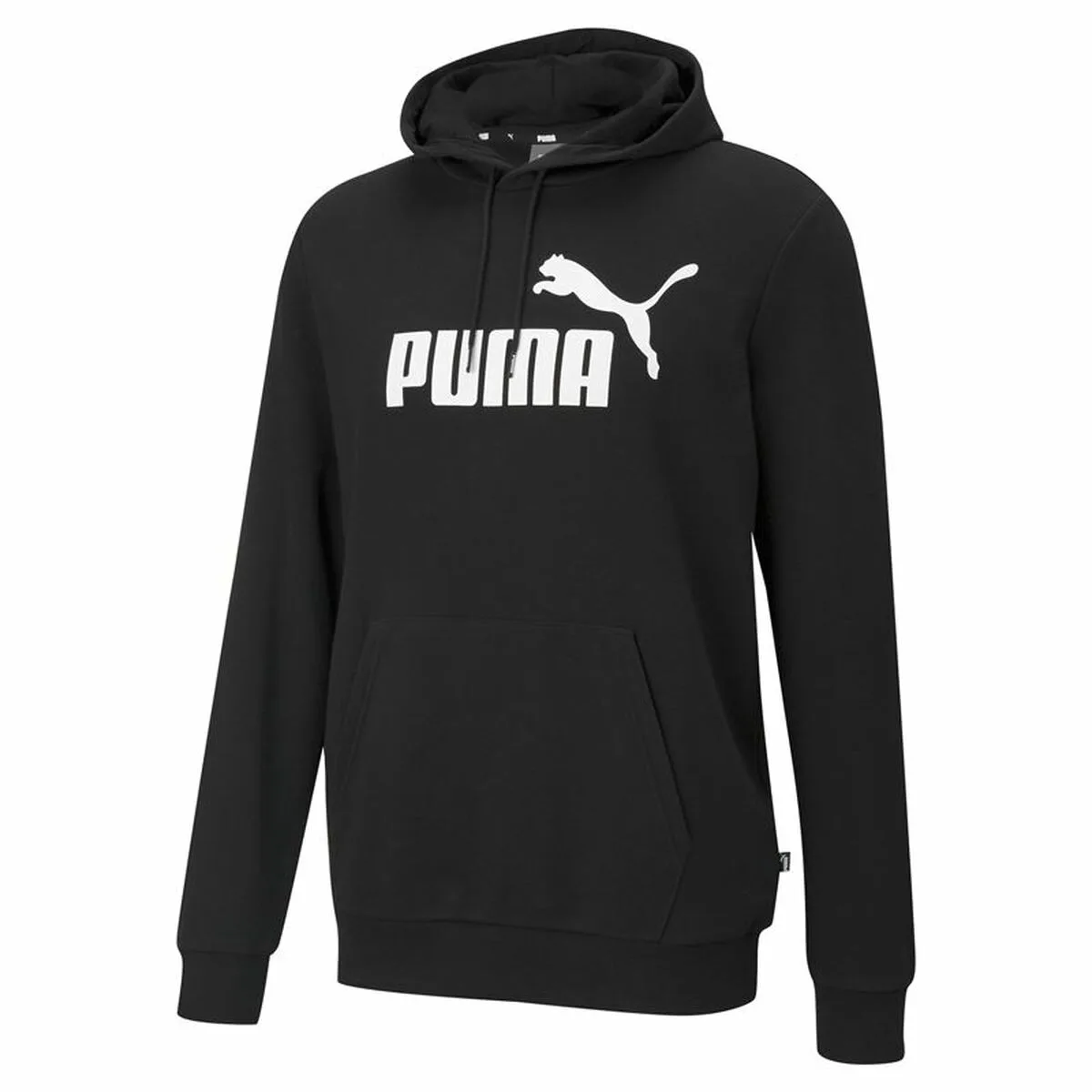 SUDADERA CON CAPUCHA HOMBRE PUMA ESSENTIALS BIG LOGO NEGRO