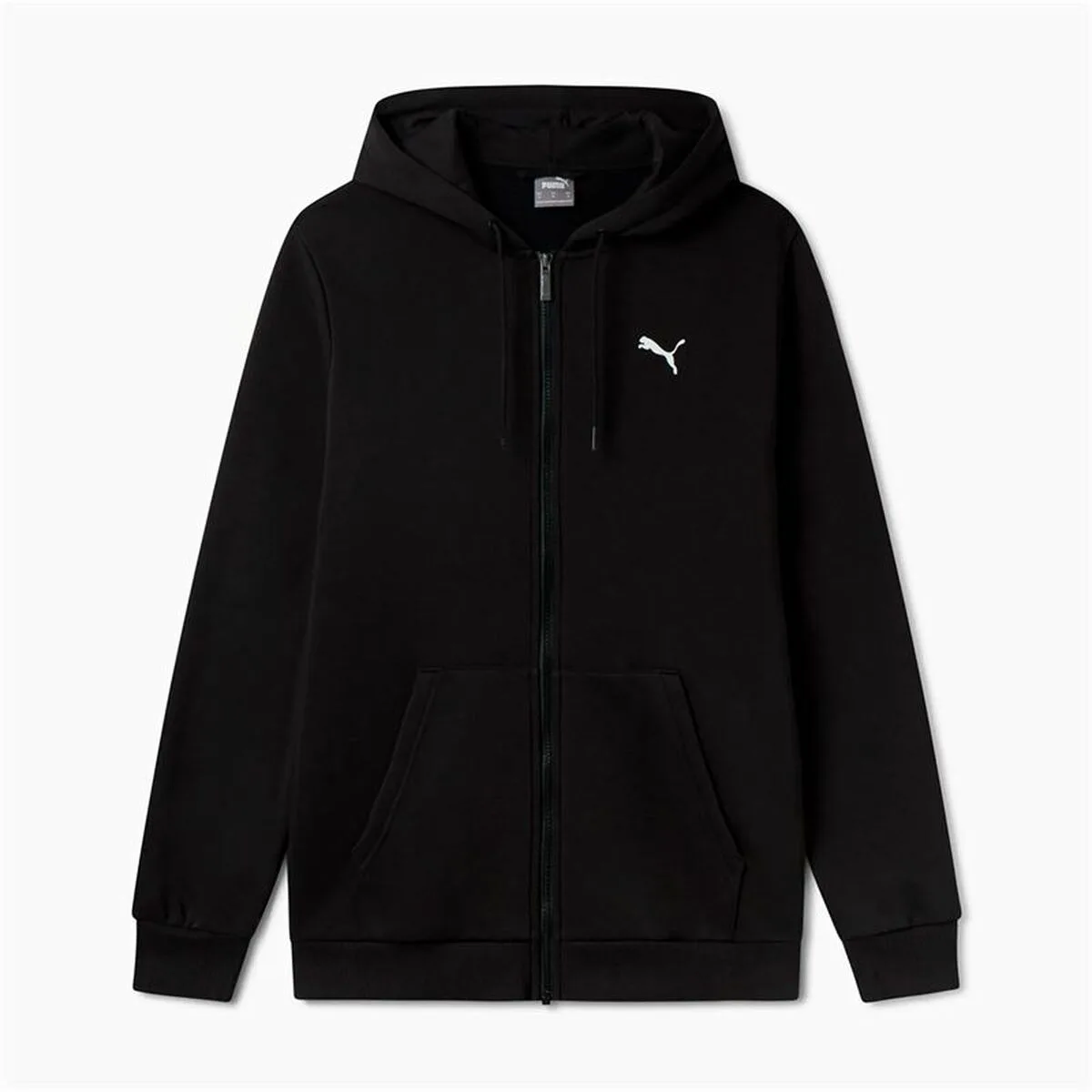 SUDADERA CON CAPUCHA HOMBRE PUMA ESSENTIALS+ GRAPHIC HOODIE FZ NEGRO
