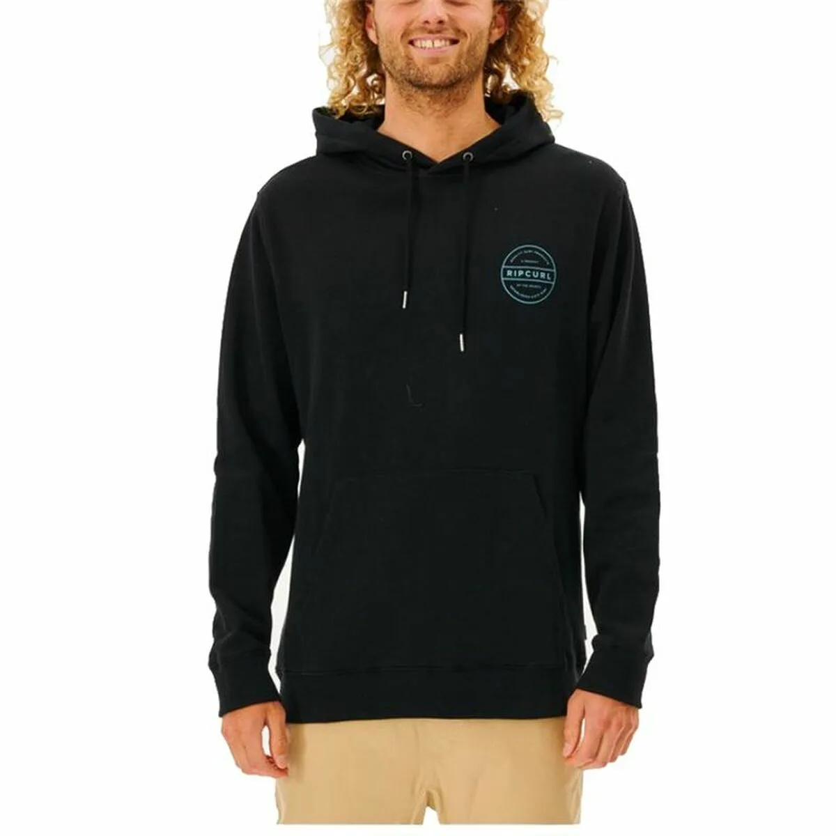 SUDADERA CON CAPUCHA HOMBRE RIP CURL RE ENTRY NEGRO