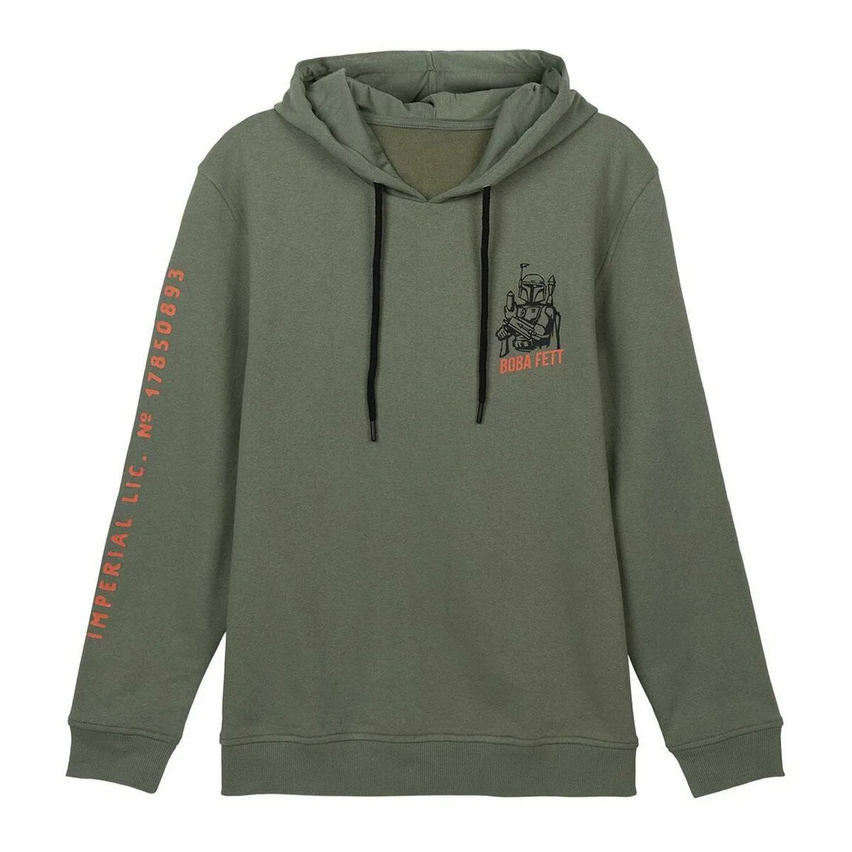 SUDADERA CON CAPUCHA HOMBRE THE MANDALORIAN VERDE OSCURO