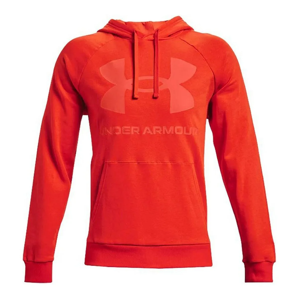 SUDADERA CON CAPUCHA HOMBRE UNDER ARMOUR RIVAL FLEECE BIG LOGO NARANJA
