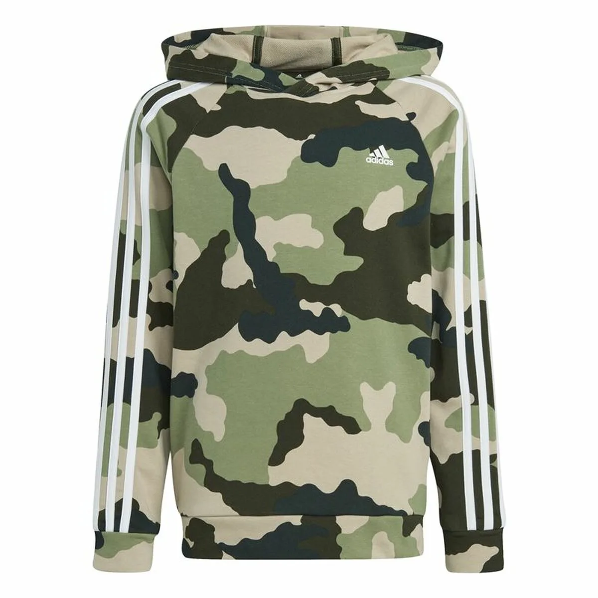 SUDADERA CON CAPUCHA UNISEX ADIDAS ESSENTIALS MULTICOLOR CAMUFLAJE