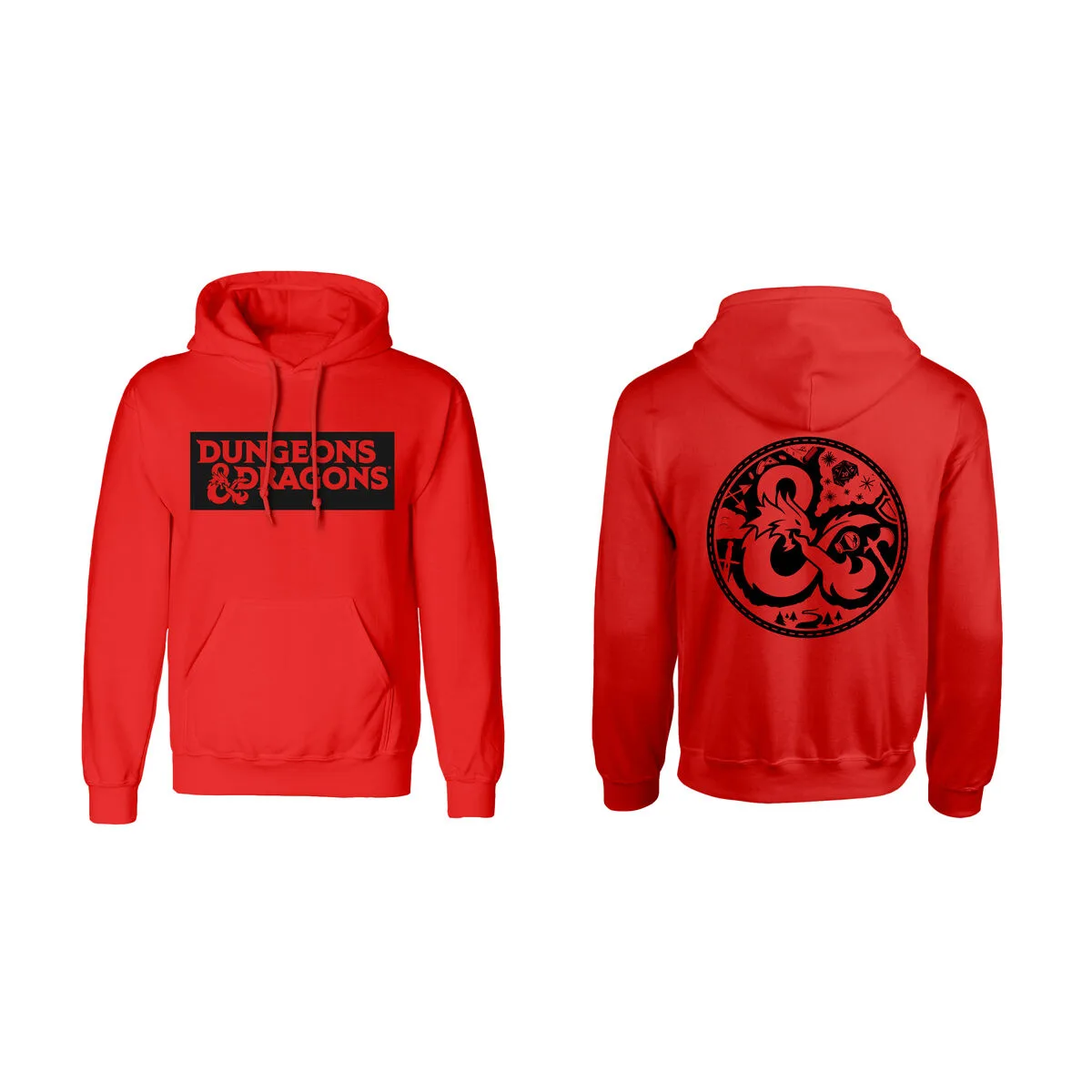 SUDADERA CON CAPUCHA UNISEX DUNGEONS & DRAGONS LOGO ROJO