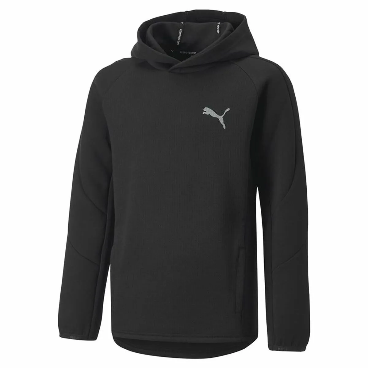 SUDADERA CON CAPUCHA UNISEX PUMA EVOSTRIPE YOUTH NEGRO