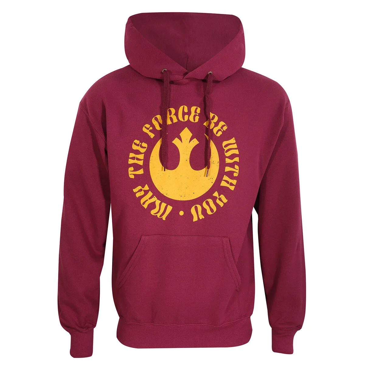 SUDADERA CON CAPUCHA UNISEX STAR WARS MAY THE FORCE BE WITH YOU BURDEOS