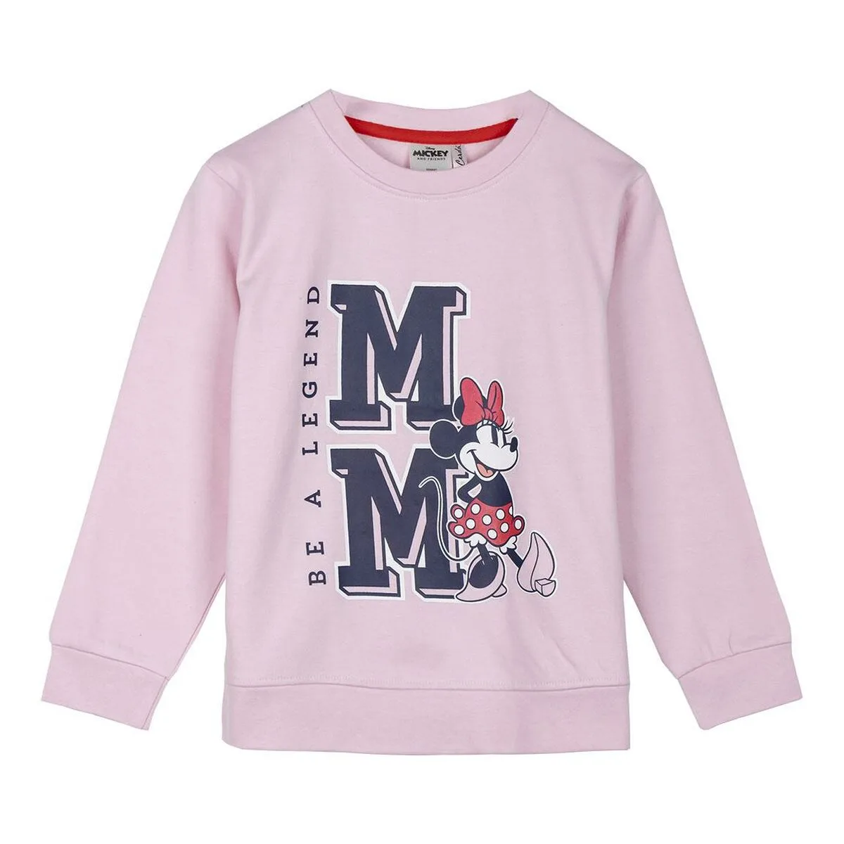SUDADERA SIN CAPUCHA NIÑO MINNIE MOUSE ROSA
