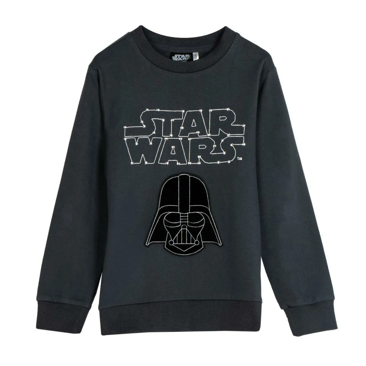 SUDADERA SIN CAPUCHA NIÑO STAR WARS GRIS OSCURO