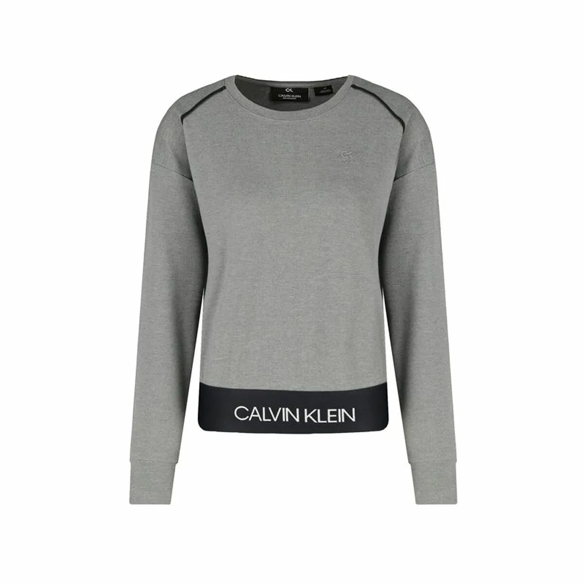 SUDADERA SIN CAPUCHA MUJER CALVIN KLEIN GRIS CLARO