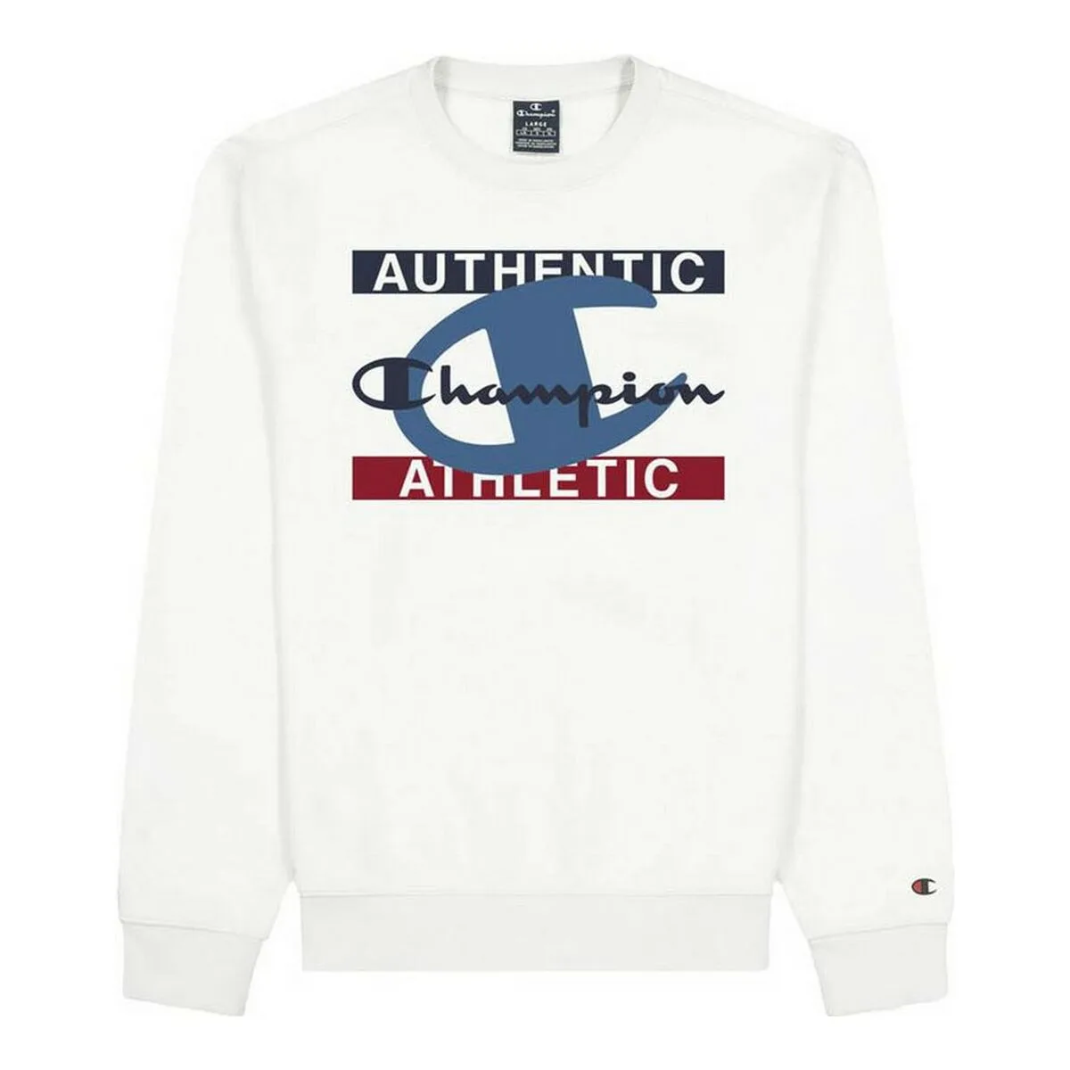 SUDADERA SIN CAPUCHA HOMBRE CHAMPION AUTHENTIC ATHLETIC BLANCO