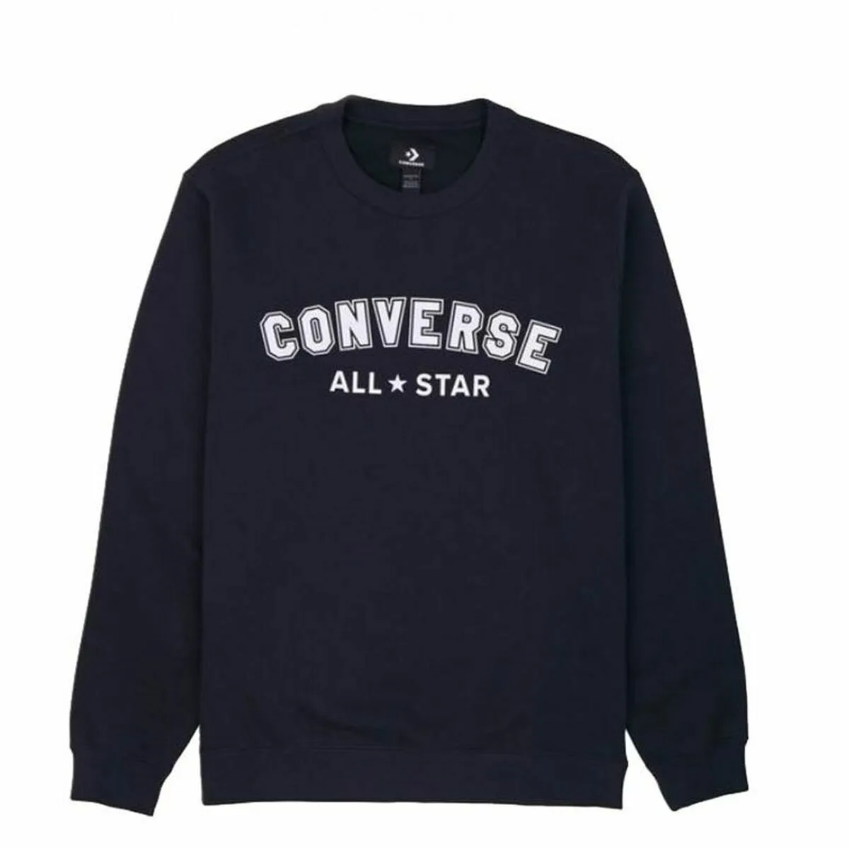 SUDADERA SIN CAPUCHA HOMBRE CONVERSE CLASSIC FIT ALL STAR SINGLE SCREEN NEGRO