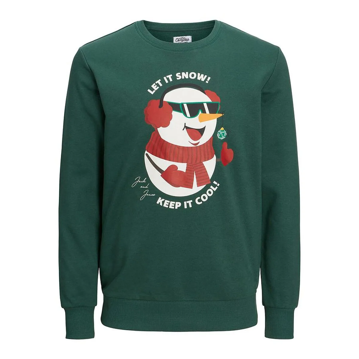 SUDADERA SIN CAPUCHA HOMBRE JORTOON JACK & JONES 23149  VERDE